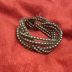 Elegant Silver Beaded Bracelet